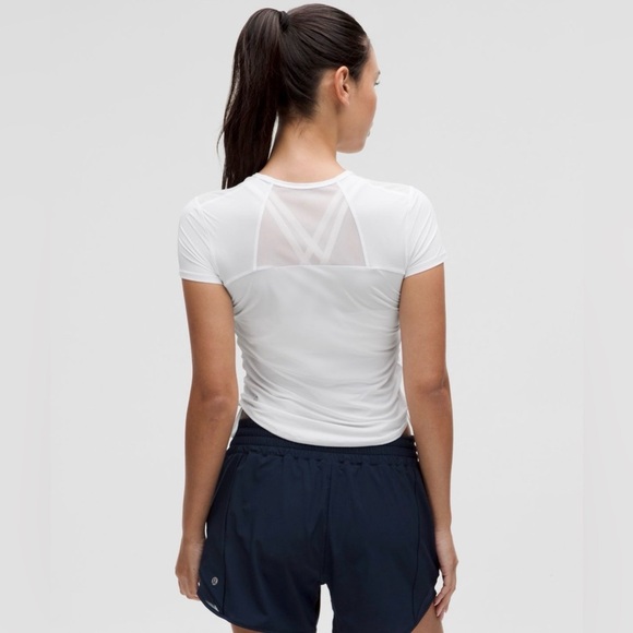 Lululemon Sculpt Cinched Short-Sleeve Shirt in White – Size 14 – NWT - Picture 3 of 5